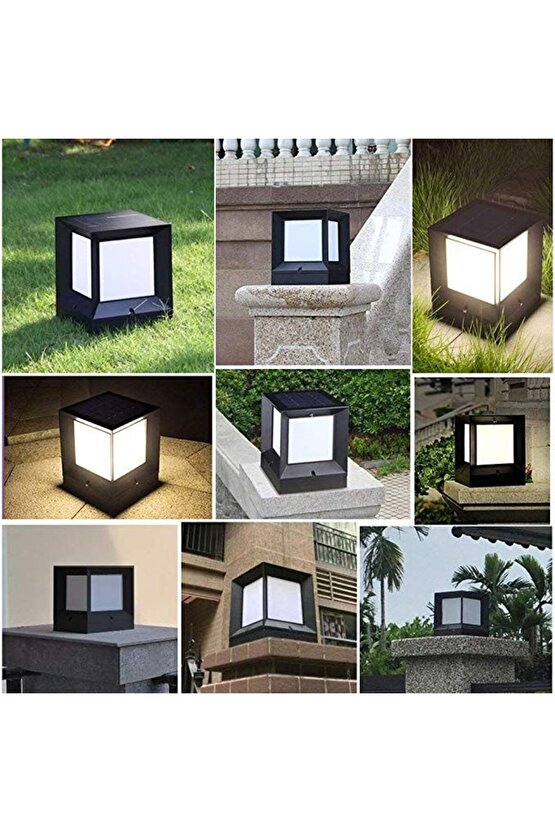 15 x 19 Cm, 30 Watt, Kumandalı, Güneş Enerjili ve E27 Duylu, 3 Işık Modlu Solar Küp Bahçe Armatürü
