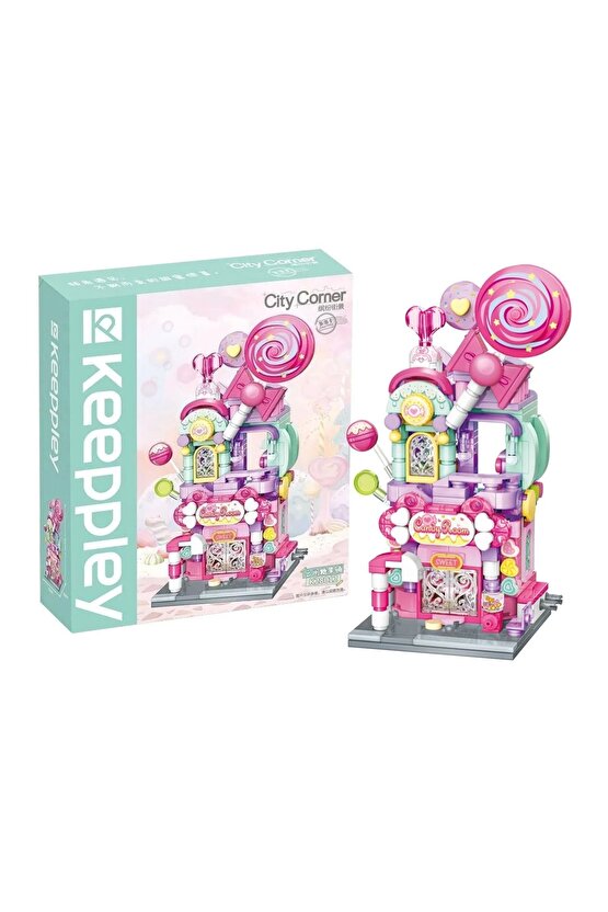 Mikro Blok Şeker Dükkanı 358 Parça - Lego Setleri - Keeppley Mini Lego - Dükkan Lego - Keeppley Lego