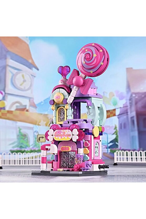 Mikro Blok Şeker Dükkanı 358 Parça - Lego Setleri - Keeppley Mini Lego - Dükkan Lego - Keeppley Lego