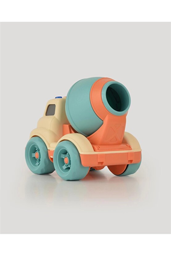 Lüx Bej Sesli Ve Işıklı Minik Mikser - Plastik Mikser - Kırılmaz Oyuncak - Kırılmaz Çimento Mikser -