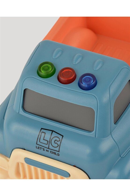 Lüx Turkuaz Sesli ve Işıklı Minik Pikap - Plastik Kamyon - Kırılmaz Oyuncak - Kırılmaz Pikap - Işıkl