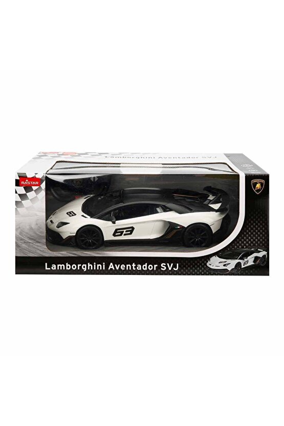 Rastar Lamborghini Aventador SVJ Uzaktan Kumandalı Işıklı Araba - 1:14 Ölçekli Kumandalı Araba - RC
