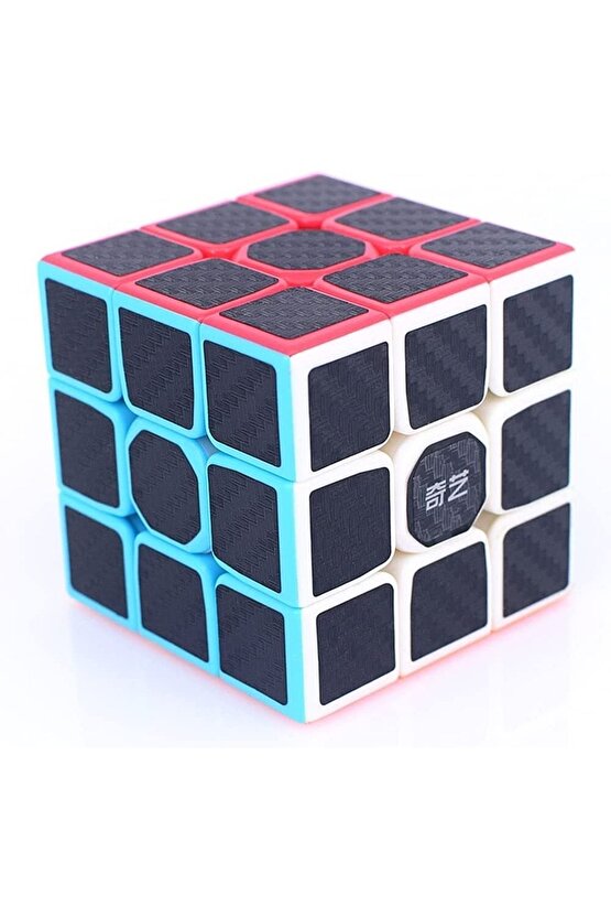 Orijinal Qiyi 3 X 3 Fiber Karbon Küp - Qiyi Fiber Karbon Zeka Küpü - Lisanslı 3 X 3 Zeka Küpü