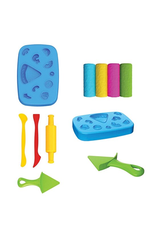 Pizza Hamur Seti (200 Gr.) - Oyun Hamuru Seti - Hamur Setleri - Hamur Kalıpları