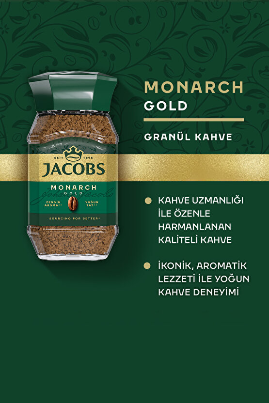 Monarch Gold Granül Kahve Cam Kavanoz 100 gr