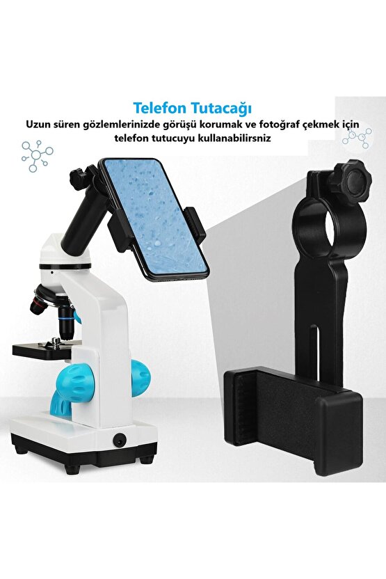 Mikroskop 2000 Kat HD Büyütme Dijital Monoküler Biyolojik Tıbbi Laboratuvar Okul Mikroskop Seti