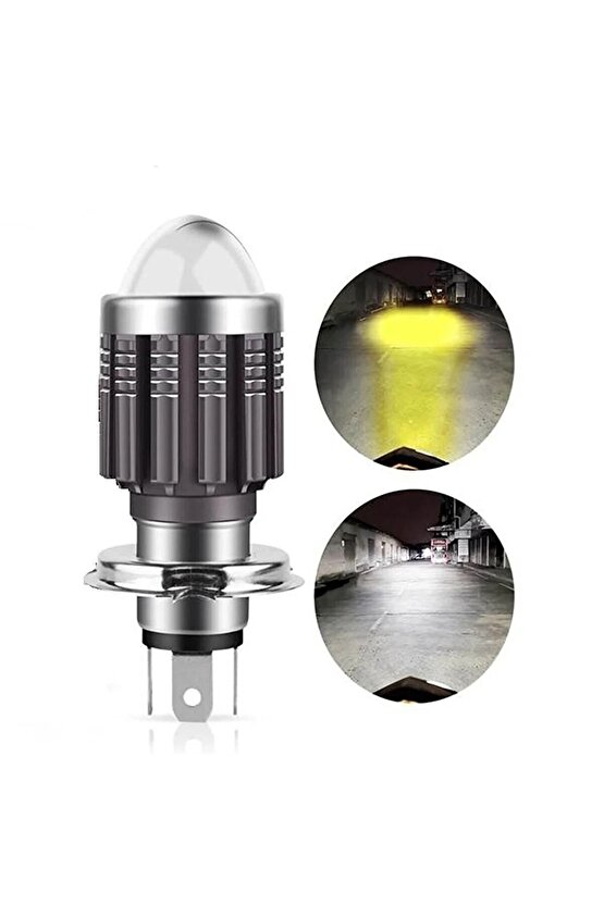 Led Far Ampül Metal Gövde Füme Kasa H-4 Uzun Kısa Vardır Kısa Sarı Uzun Beyaz