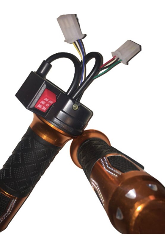 E-bike Gaz Kolu 875 Komple 3 Vites Aliminyum Elcikli Sarı