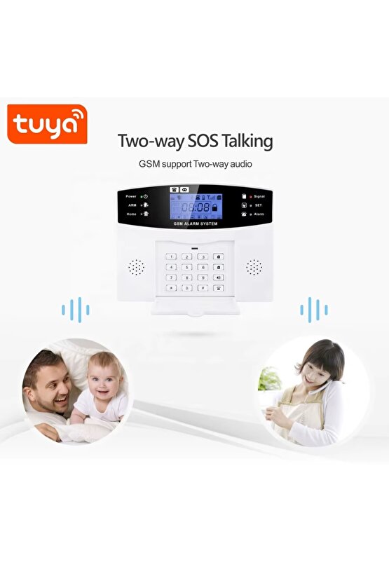 EV VE İŞYERİ İÇİN UZAKTAN KUMANDALI ALARM SİSTEMİ WİFİ-GSM HATLI HAREKET SENSÖRLÜ ŞARJLI ALARM SETİ