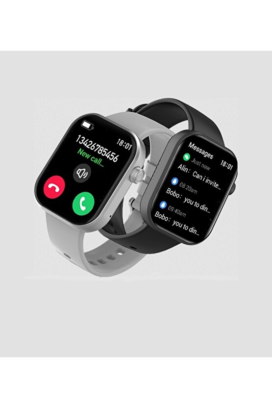XWATCH H4 Akıllı Saat Bluetooth Arama Cevaplama 2.04 Hd Ekran iphone ve Android Uyumlu Smartwatch