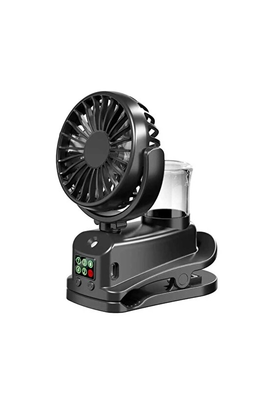 ŞARJLI MANDALLI FAN BEBEK ARABASI MASAÜSTÜ VANTİLATÖR SU SPRAY PÜSKÜRTMELİ SERİNLETİCİ MİNİ KLİMA