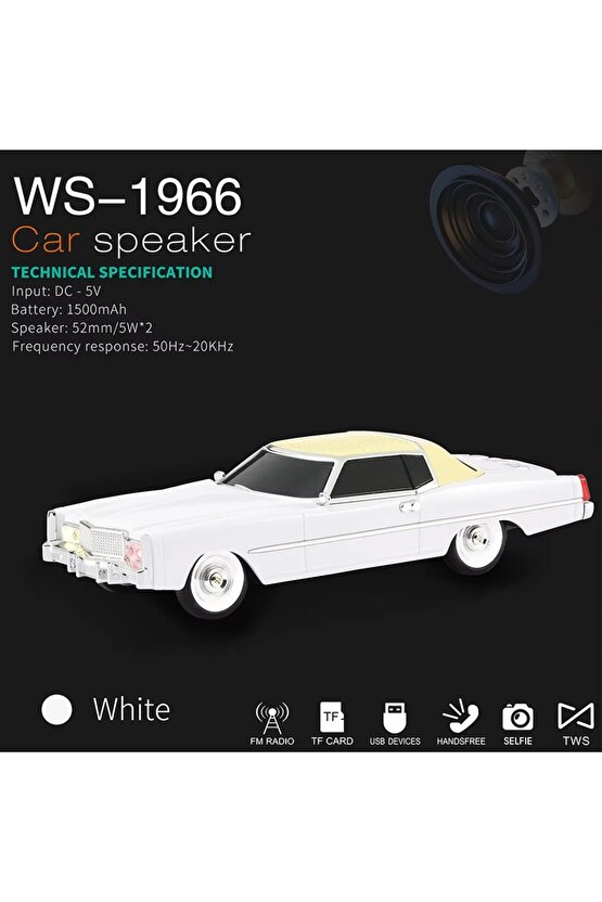 CADİLLAC ELDORADO NOSTALJİK ARABA ŞEKLİNDE BLUETOOTH SPEAKER ŞARJLI KABLOSUZ HOPARLÖR