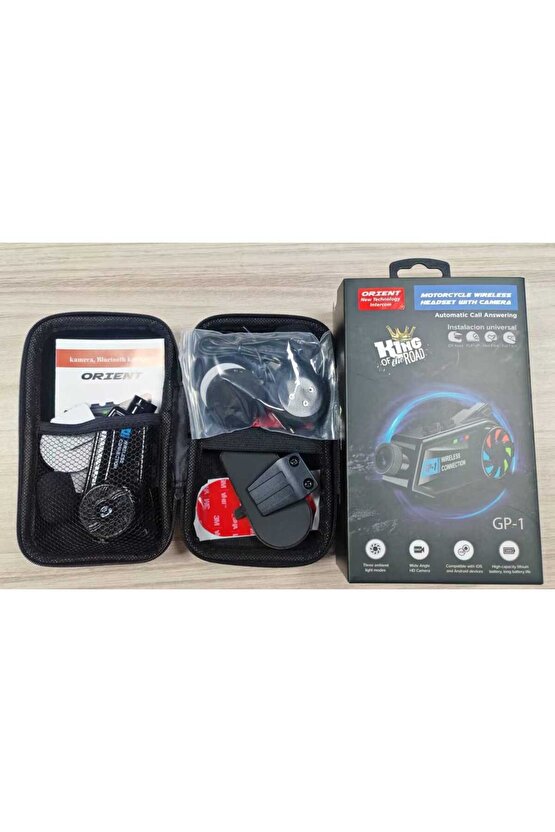 Bt68 Kameralı Intercom Motosiklet Bluetooth Kask Kulaklık Ses Kontrolü 1080p Video Kayıt Interkom