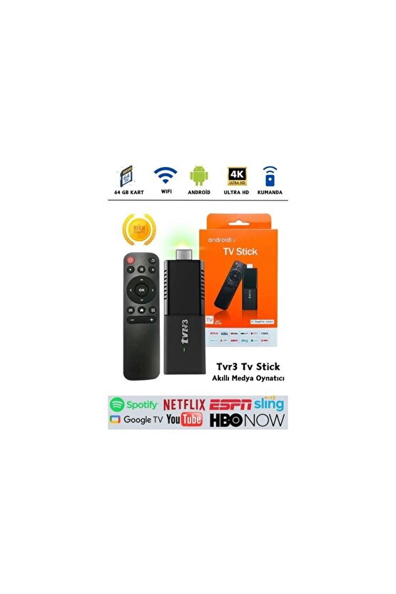 Siyah Ultra Hd Android Tv Box 4k Android Tv Box Tv Stick Medya Oynatıcı Smart Tv Wifi