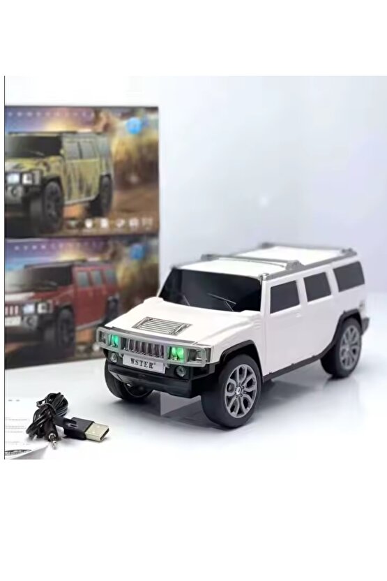 Ws-590 Hummer Oto Tasarımlı Bluetooth Hoparlör Sd Kart Usb Fm Radyolu Kablosuz Speaker