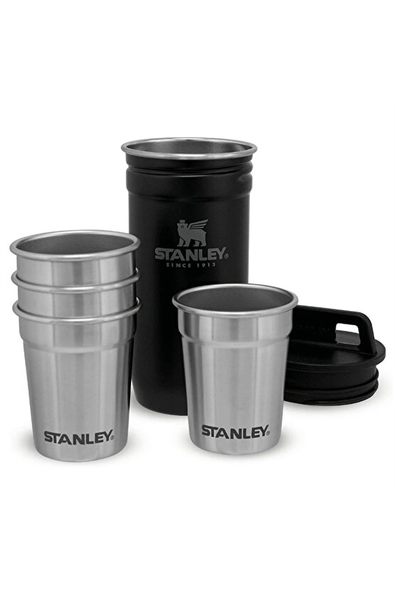 Adv Gift Box Shot Gl St M.blk Flask Shot Seti