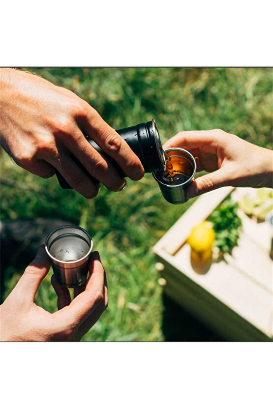 Adv Gift Box Shot Gl St M.blk Flask Shot Seti