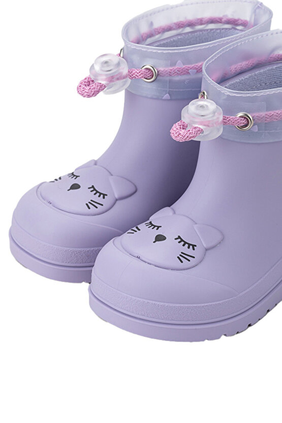 Mendi Gato Borrego İçi Yünlü CC334 Çocuk Yağmur Botu LİLA