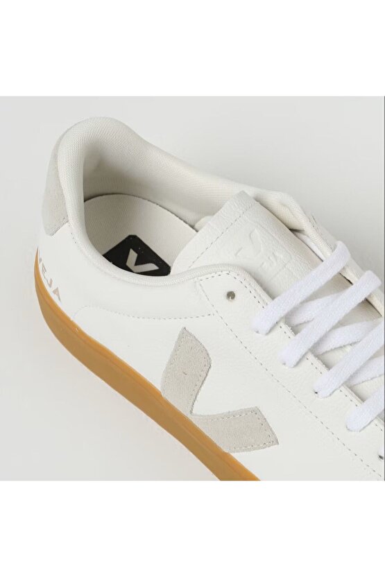 Kadın Beyaz Campo Extra White Natural Suede Leather Sneaker