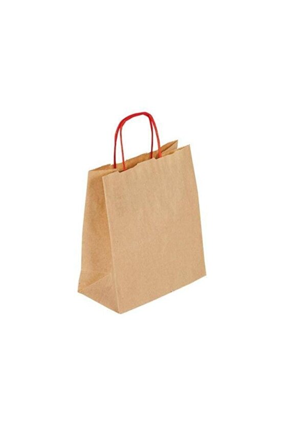 Burgu Saplı Kraft Çanta - 25x12x31 100 Adet,