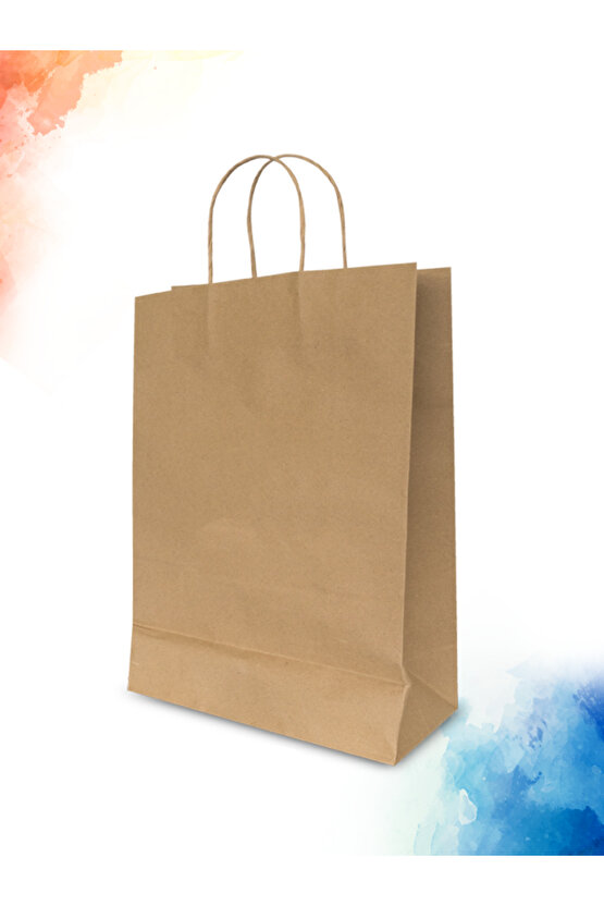 50 ADET KAĞIT POŞETKAĞIT ÇANTA KRAFT 31X12X41 CM