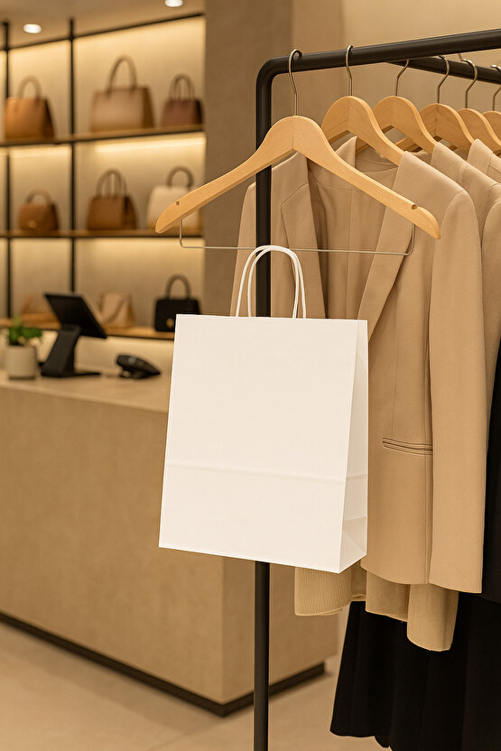 KARTON ÇANTABURGU SAPLI CRAFT ÇANTA 32X12X41 CM (100 ADET)