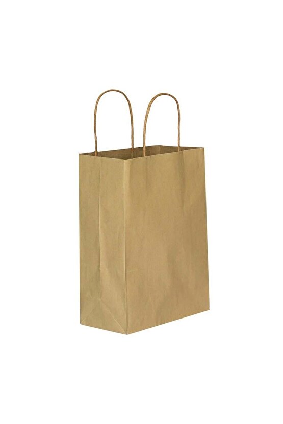 Kraft Kağıt Hediye Ve Alışveriş Çantası 25x12x31 100 Adet