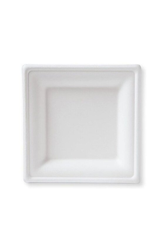 Beyaz Kare Karton Tabak 25 Adet 20 Cm