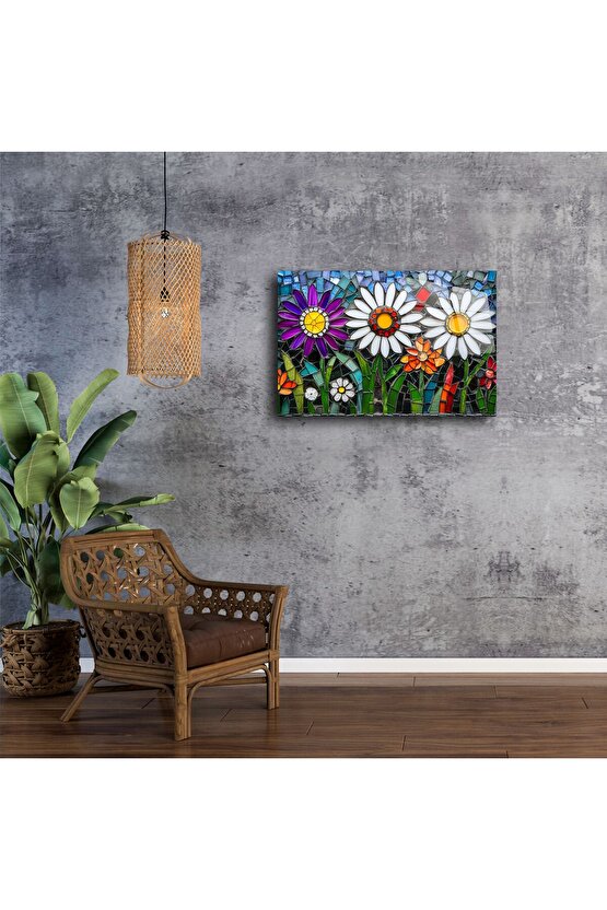 Papatya Mozaik Cam Tablo