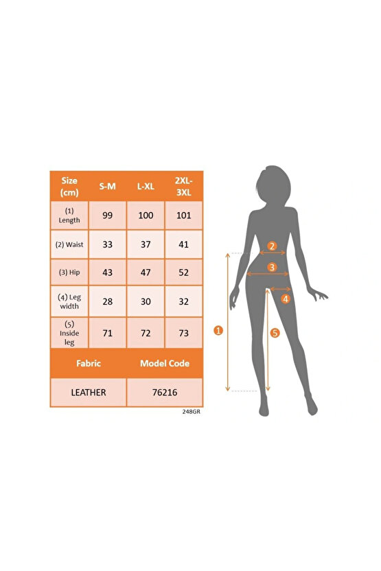 Kadın Yüksek Bel Yandan Yırtmaçlı Dantel Detaylı Deri Tayt