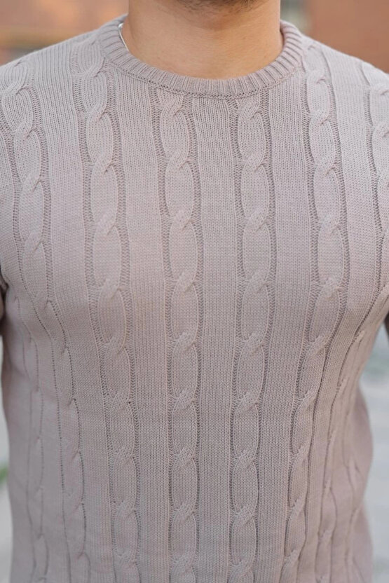 Erkek örgü Desen Bisiklet Yaka Kazak