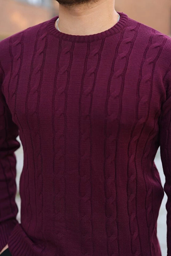 Erkek örgü Desen Bisiklet Yaka Kazak