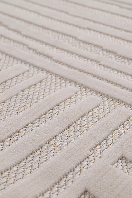 Bambu Yumuşak Halı Salon Mutfak Koridor Kesme Yolluk Dokuma Makine Halısı Art Beyaz