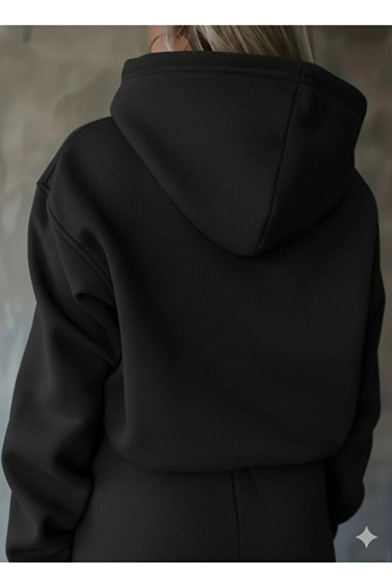 Kadın Uzun Kollu Nope Baskılı Beli Ribanalı Ikili Takım