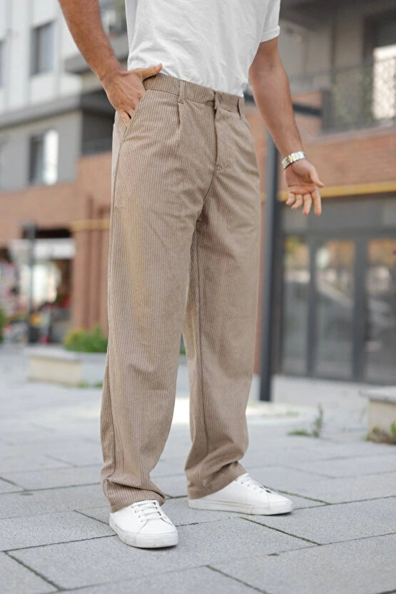 Erkek Kadife Baggy Pantolon