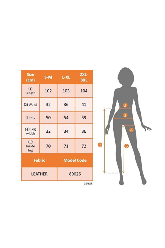 MDB Kadın önden Fermuarlı Cepli Geniş Kesim Lame Deri Pantolon