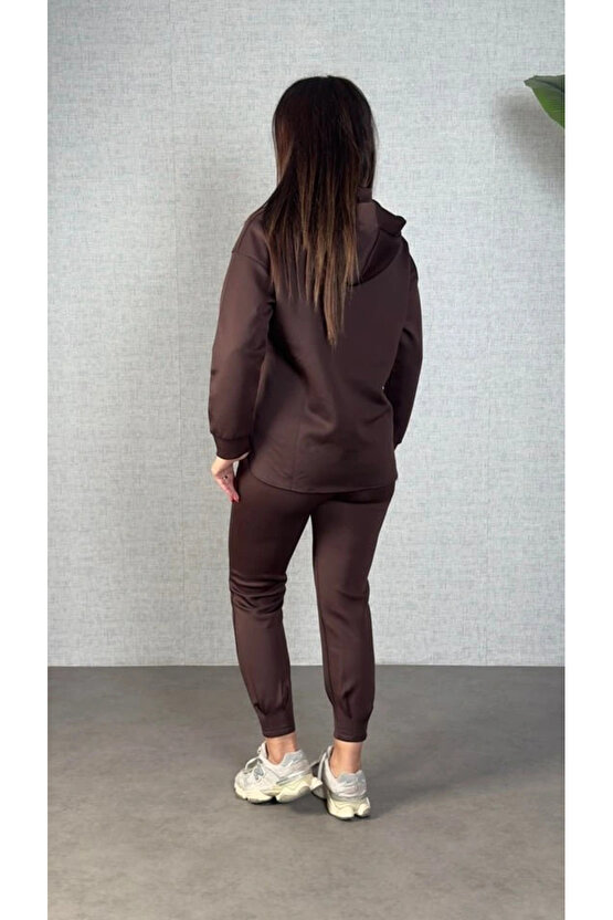 Kadın Uzun Kollu Kapüşonlu Ikili Takım