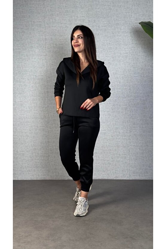 EQURİ Kadın Uzun Kollu Kapüşonlu Ikili Takım