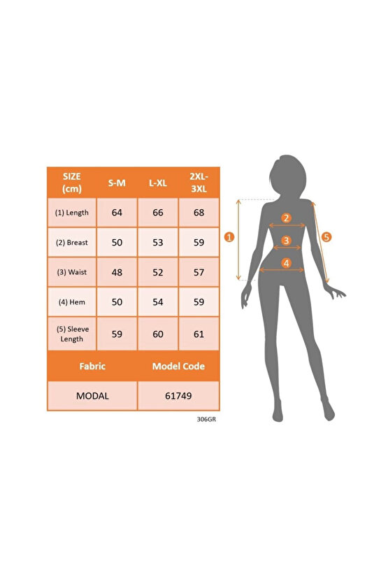 Kadın Uzun Kollu V Yakalı Desenli Modal Bluz
