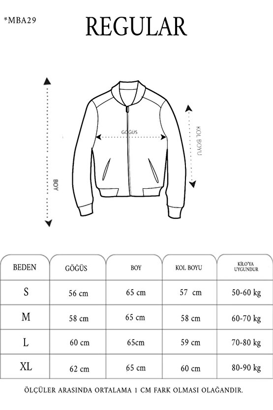 Unisex Uzun Kol Baskılı Bomber Ceket - Siyah