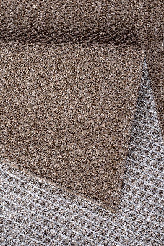 TM-01 Sisal Jut Hasır Model Tek Renk Dokuma Yıkanabilir Toz Vermez  Halı Kahve