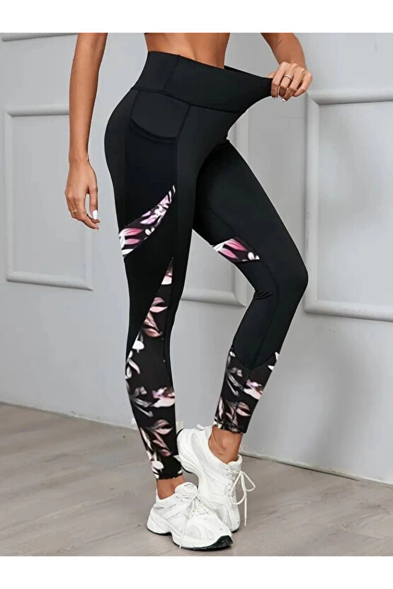 Kadın Yüksek Bel Cep Detaylı Dalgıç Pantolon