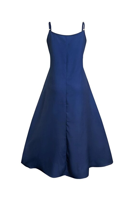 eyesof Kadın Ip Askılı V Yakalı Desenli Süprem Maxi Elbise