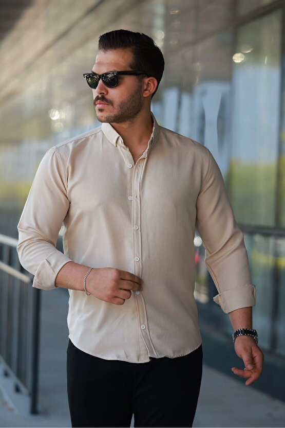 Erkek Uzun Kollu Regular Sofya Keten Gömlek