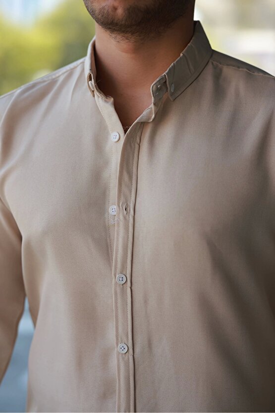 Erkek Uzun Kollu Regular Sofya Keten Gömlek