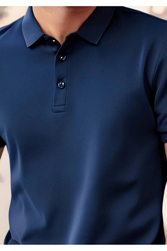 Erkek Kısa Kollu Yakalı Viskon Iki Iplik Erkek Tişört