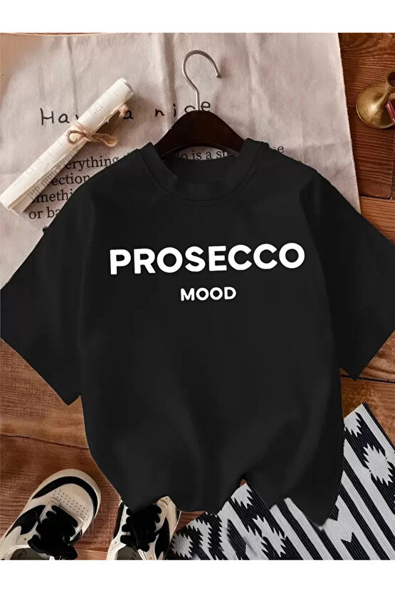 201 Penye Compack Baskılı Oversize Bisiklet Yaka Kısa Kol Yazlık T-shirt - Siyah