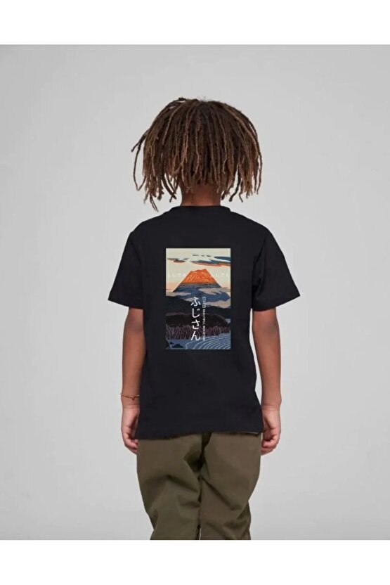 Çocuk Unisex Baskılı T-Shirt - Siyah