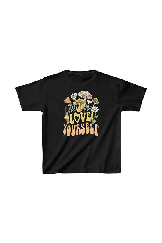 Çocuk Unisex Baskılı T-Shirt - Siyah