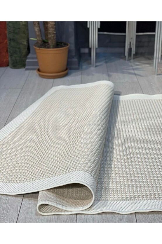 Macro Sisal Bordürlü Jut Hasır Halı 9427